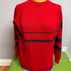 Pringle Red and Black Striped unisex Sweater